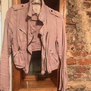 Free people crop moto jacket